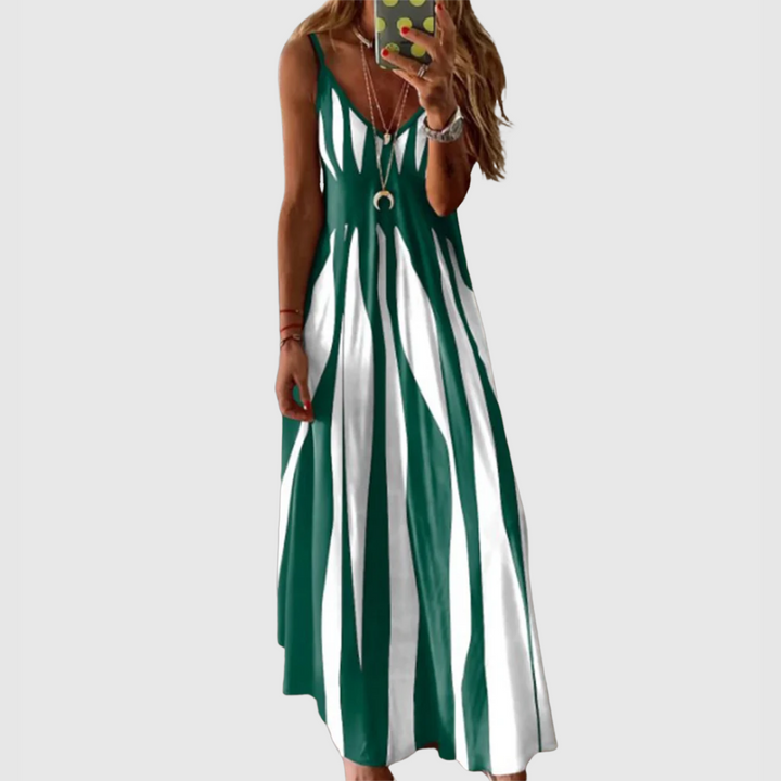 Ariella - Robe Maxi Rayée Sans Manches Chic
