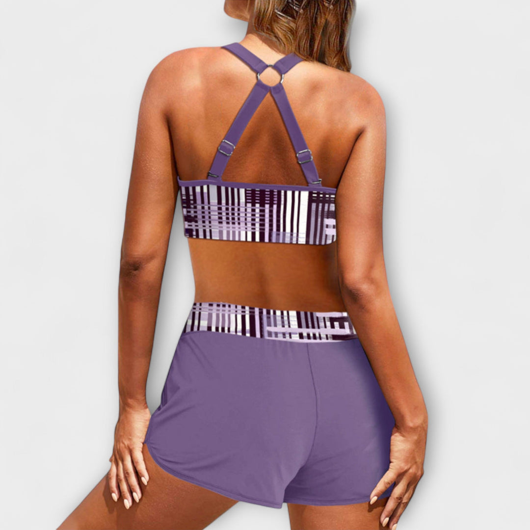 Janelle - Bikini taille haute à côtes