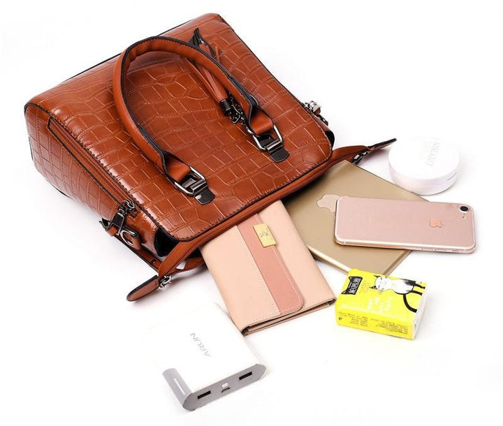 Palmer - Ensemble de sacs à main en cuir crocodile de 4 pièces