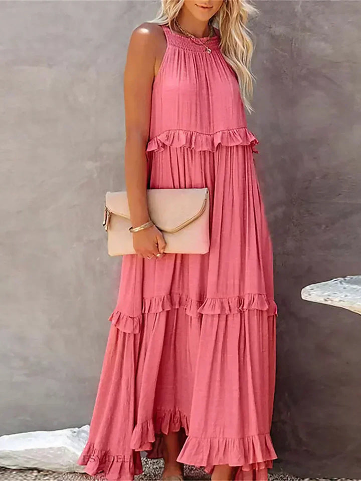 Landry - Robe sans manches avec volants chics