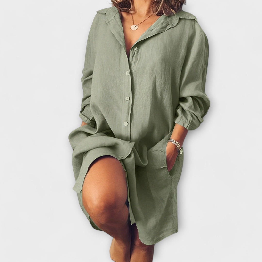 Blouse en lin décontractée pour un usage quotidien