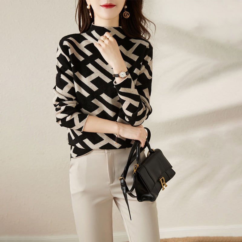 Lily™ - Pull Chic, Géométrique et Confortable