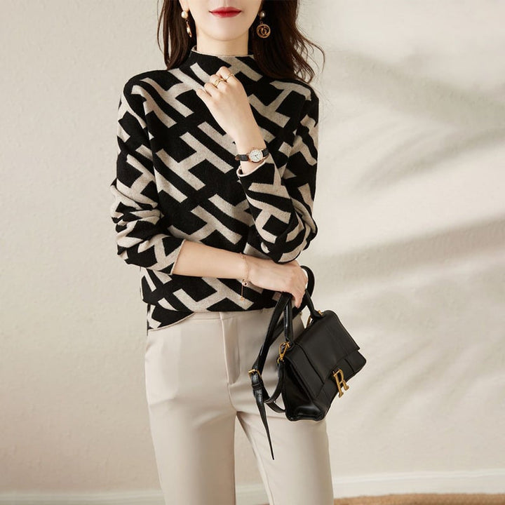 Lily™ - Pull Chic, Géométrique et Confortable