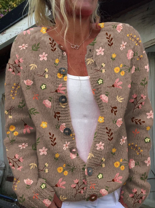 Lowri | Cardigan à Imprimé Floral