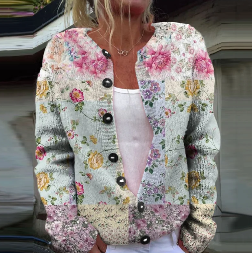 Lowri | Cardigan à Imprimé Floral