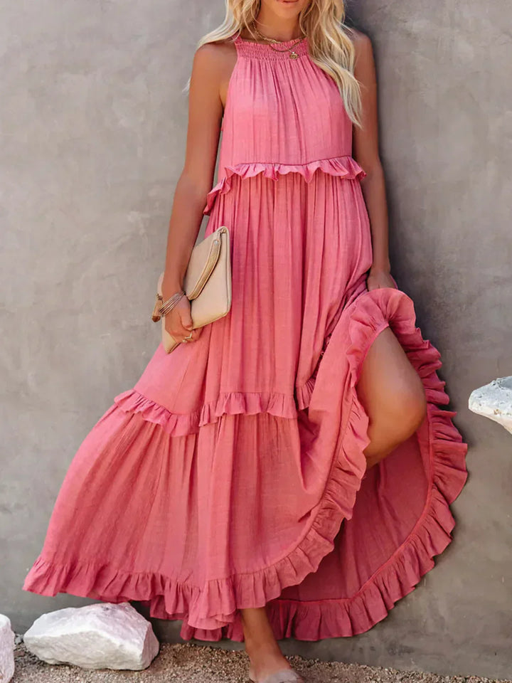 Landry - Robe sans manches avec volants chics