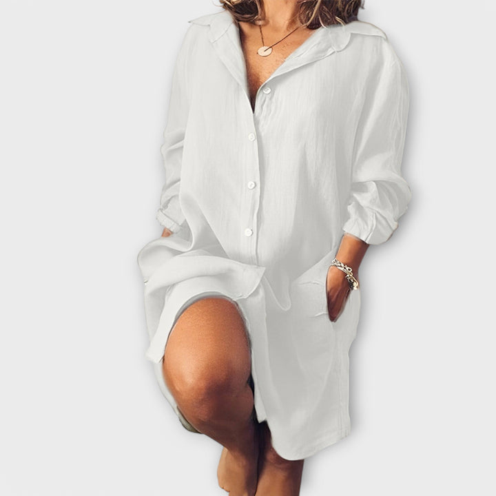 Blouse en lin décontractée pour un usage quotidien