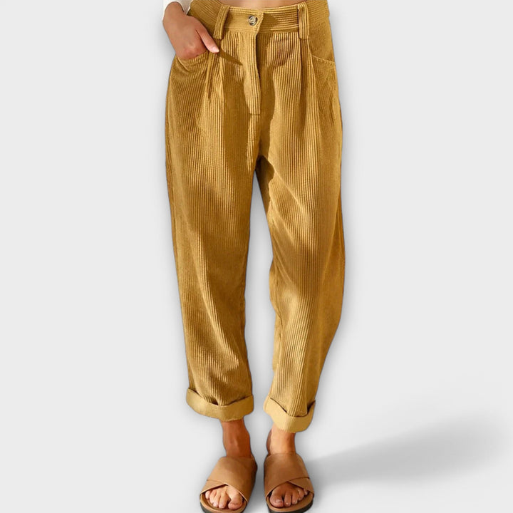Pantalon en Velours Côtelé Moderne