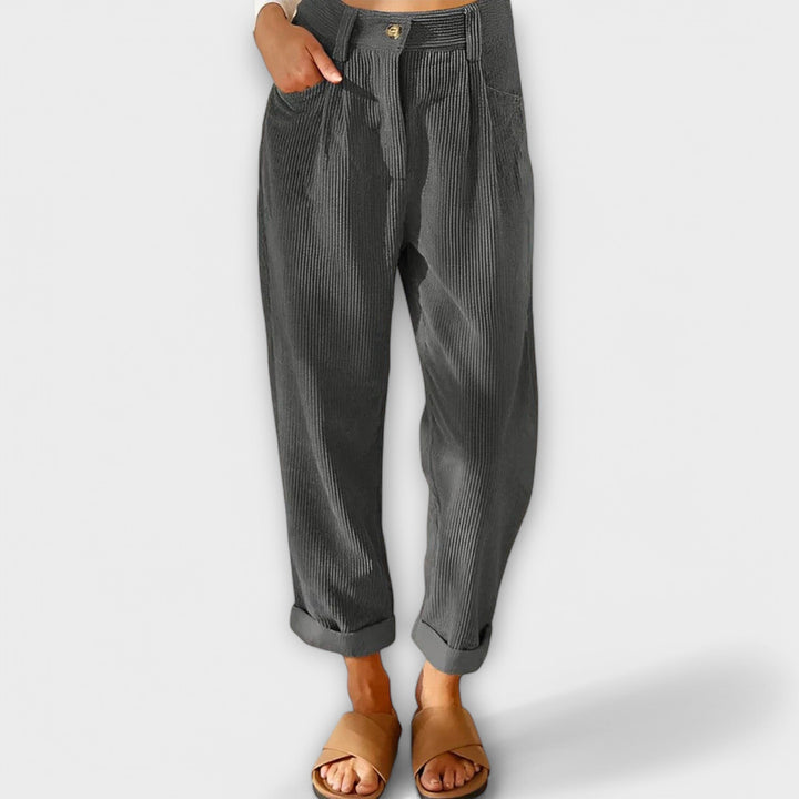 Pantalon en Velours Côtelé Moderne