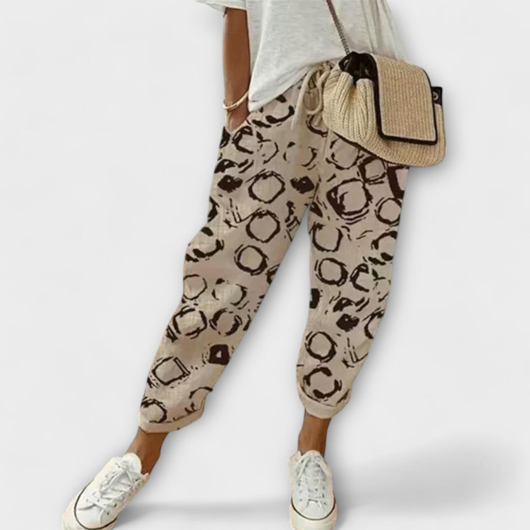 Pantalon en Coton-Lin Confortable