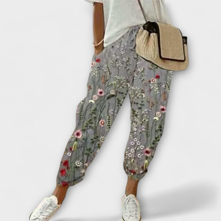 Pantalon en Coton-Lin Confortable