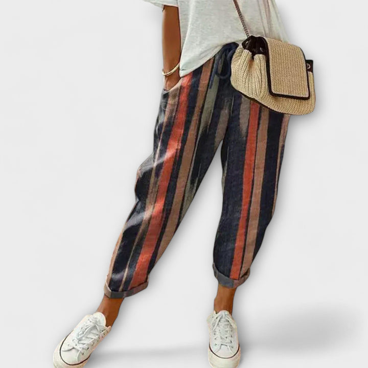 Pantalon en Coton-Lin Confortable