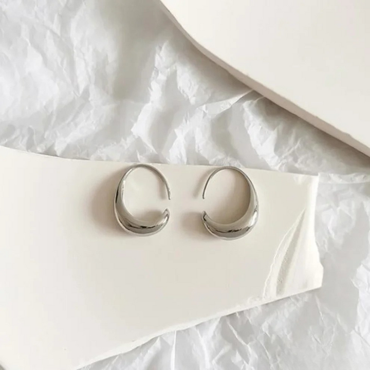 Boucles d'oreilles élégantes en or et argent