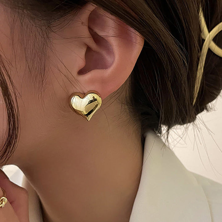 Boucles d'Oreilles Élégantes en Forme de Cœur