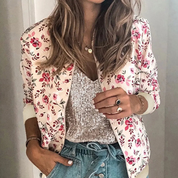 Hazel | Veste bomber avec un imprimé floral tendance
