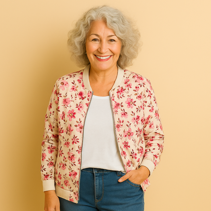 Hazel | Veste bomber avec un imprimé floral tendance