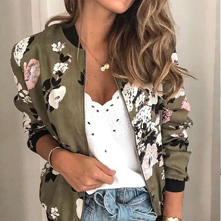 Hazel | Veste bomber avec un imprimé floral tendance