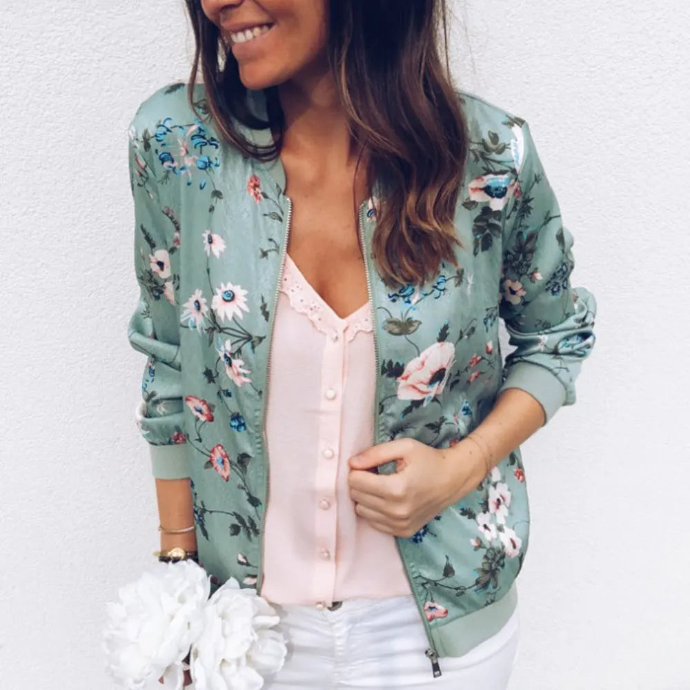 Hazel | Veste bomber avec un imprimé floral tendance