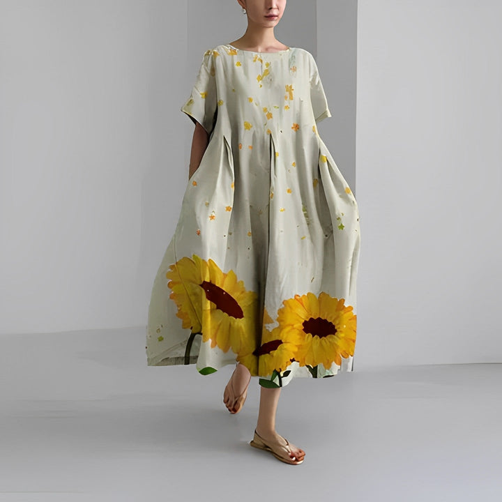 Daisy - Robe Maxi Ample à Grande Évasion Rétro
