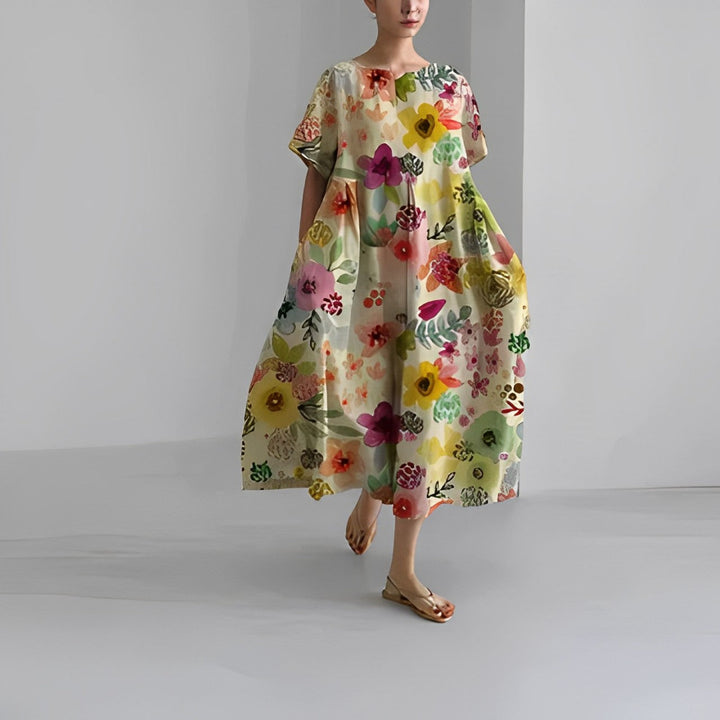 Daisy - Robe Maxi Ample à Grande Évasion Rétro