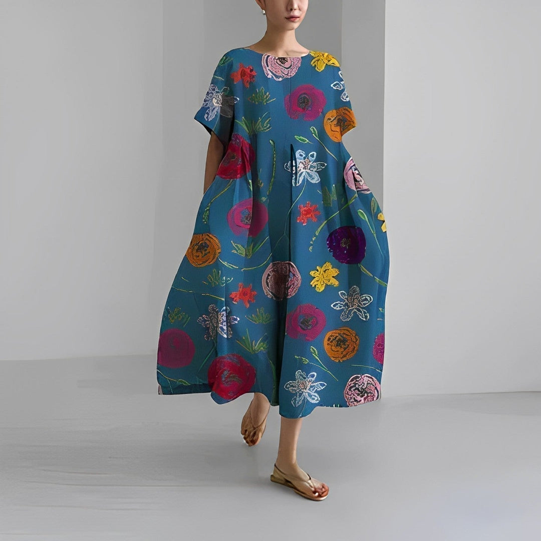 Daisy - Robe Maxi Ample à Grande Évasion Rétro
