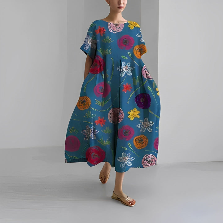 Daisy - Robe Maxi Ample à Grande Évasion Rétro