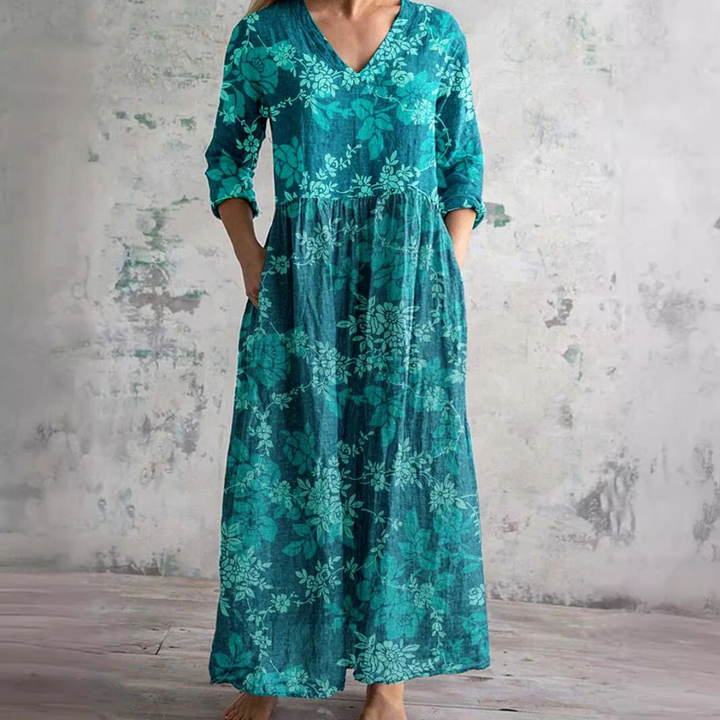 Ivoire - Robe Maxi Boho Fleurie