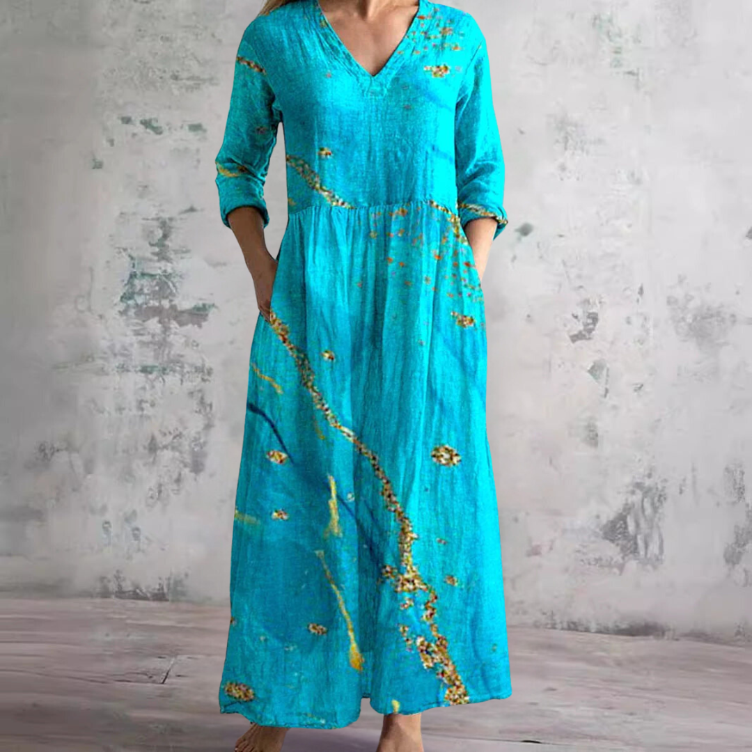 Ivoire - Robe Maxi Boho Fleurie