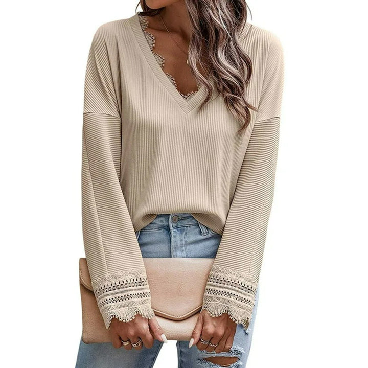 Olivia™ - Pull à manches longues avec décolleté en V