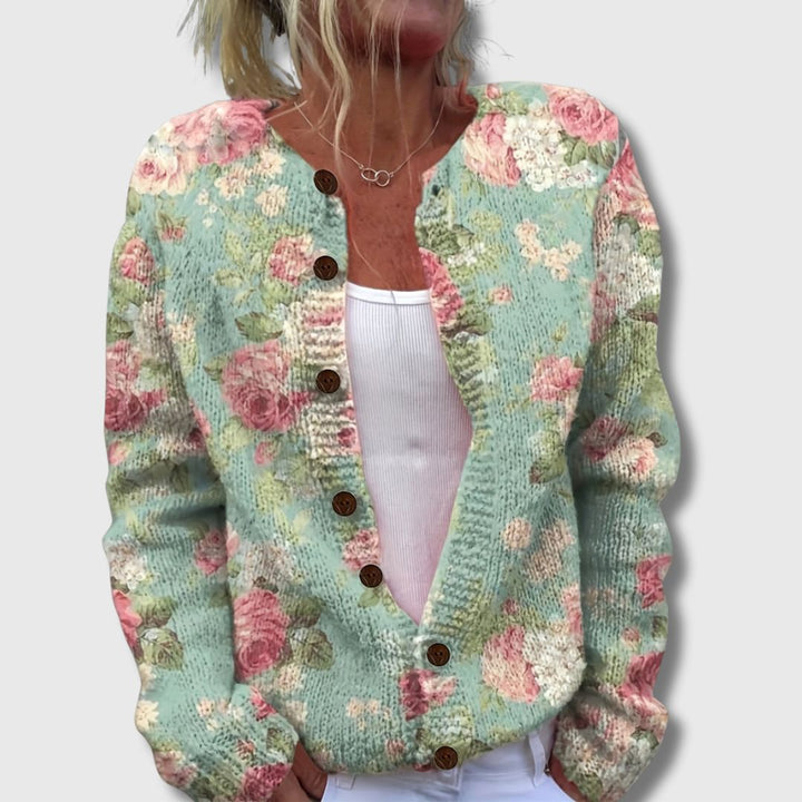 Aurélia – Cardigan Femme Fleuri Édition Limitée