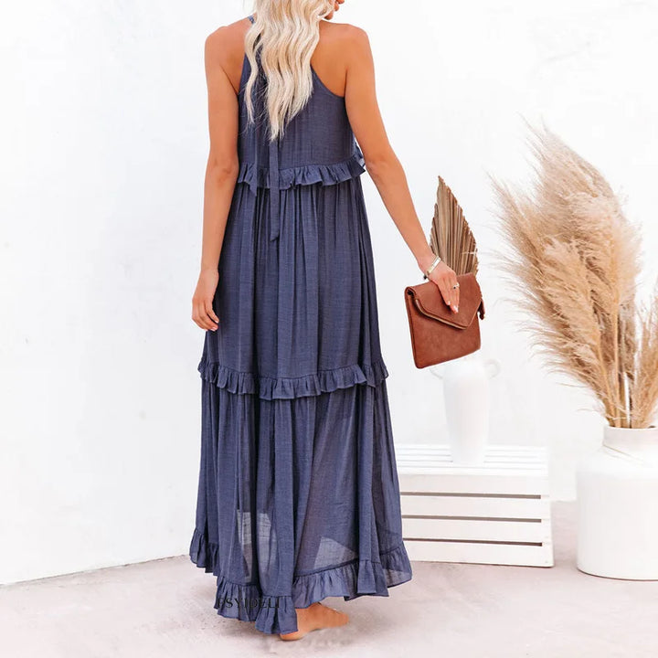 Landry - Robe sans manches avec volants chics