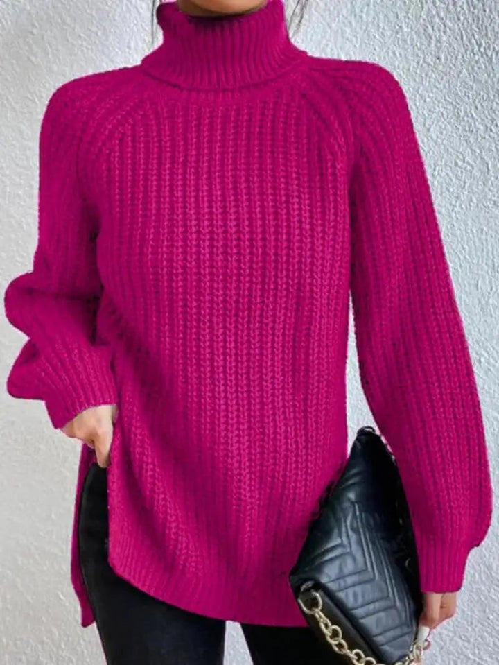 Mia™ - Confortable Pull Col Roulé Long