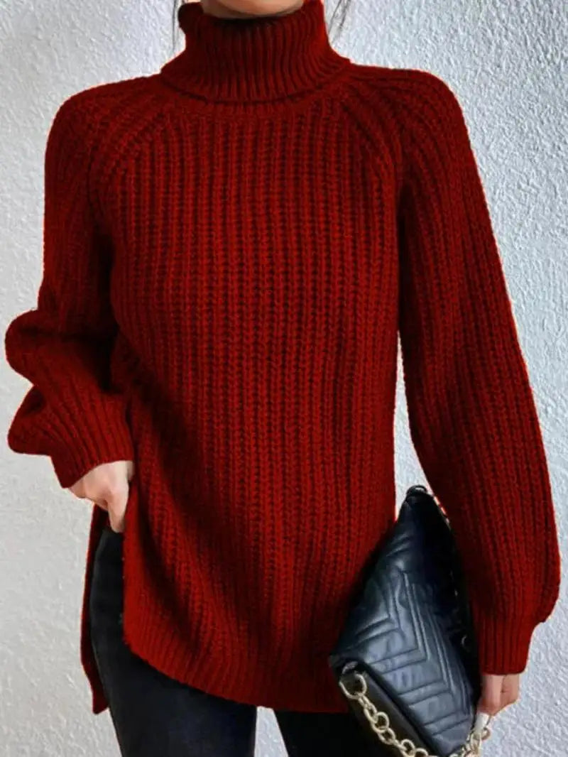 Mia™ - Confortable Pull Col Roulé Long
