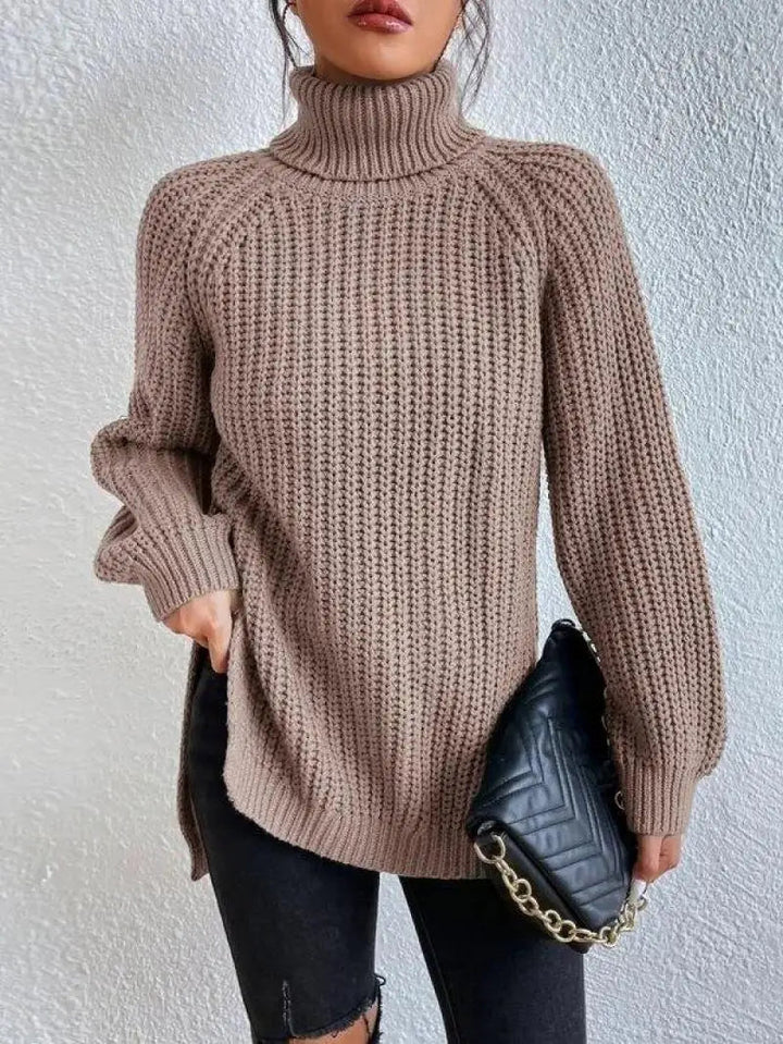 Mia™ - Confortable Pull Col Roulé Long