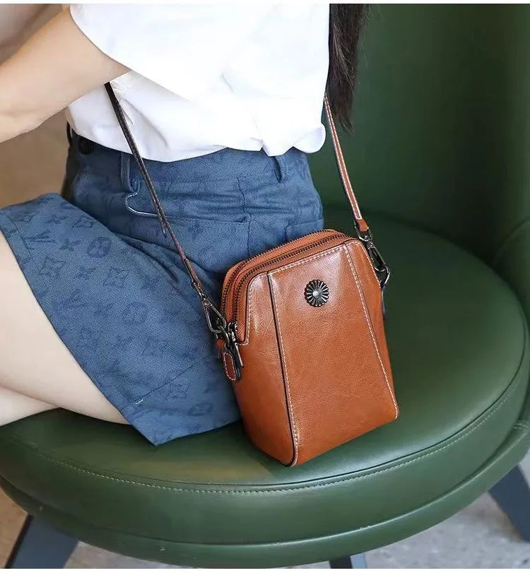 Vienne - Mini Sac à Main Compact de Couleur Unie