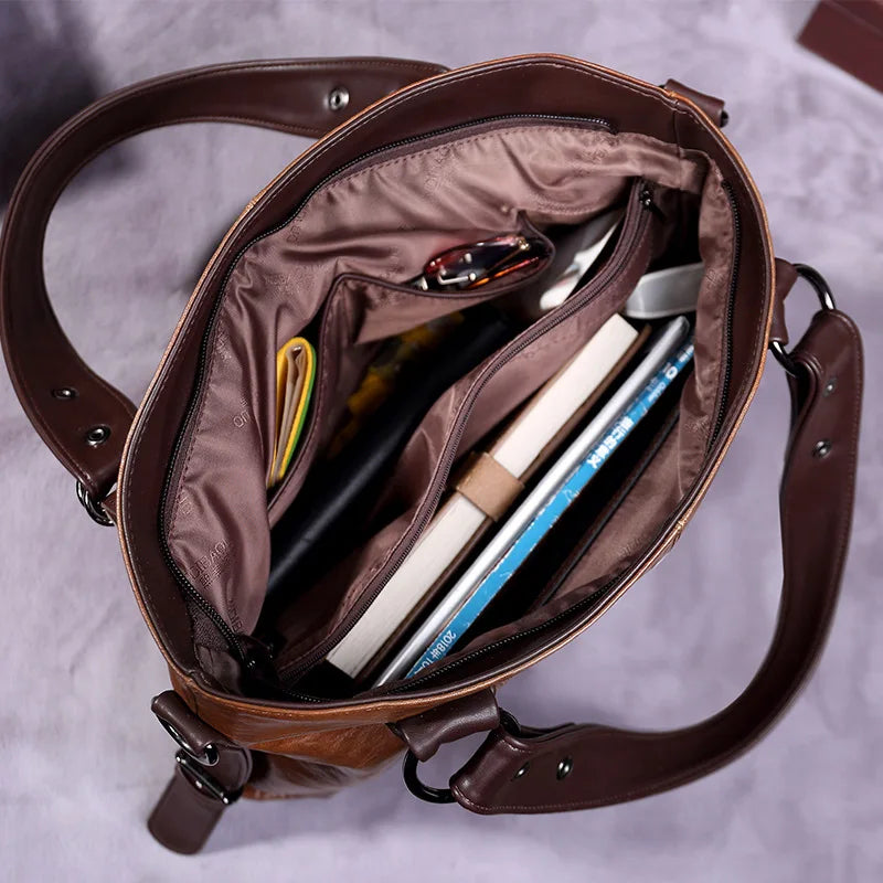Aralyn - Sac fourre-tout en cuir souple raffiné