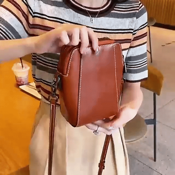Vienne - Mini Sac à Main Compact de Couleur Unie