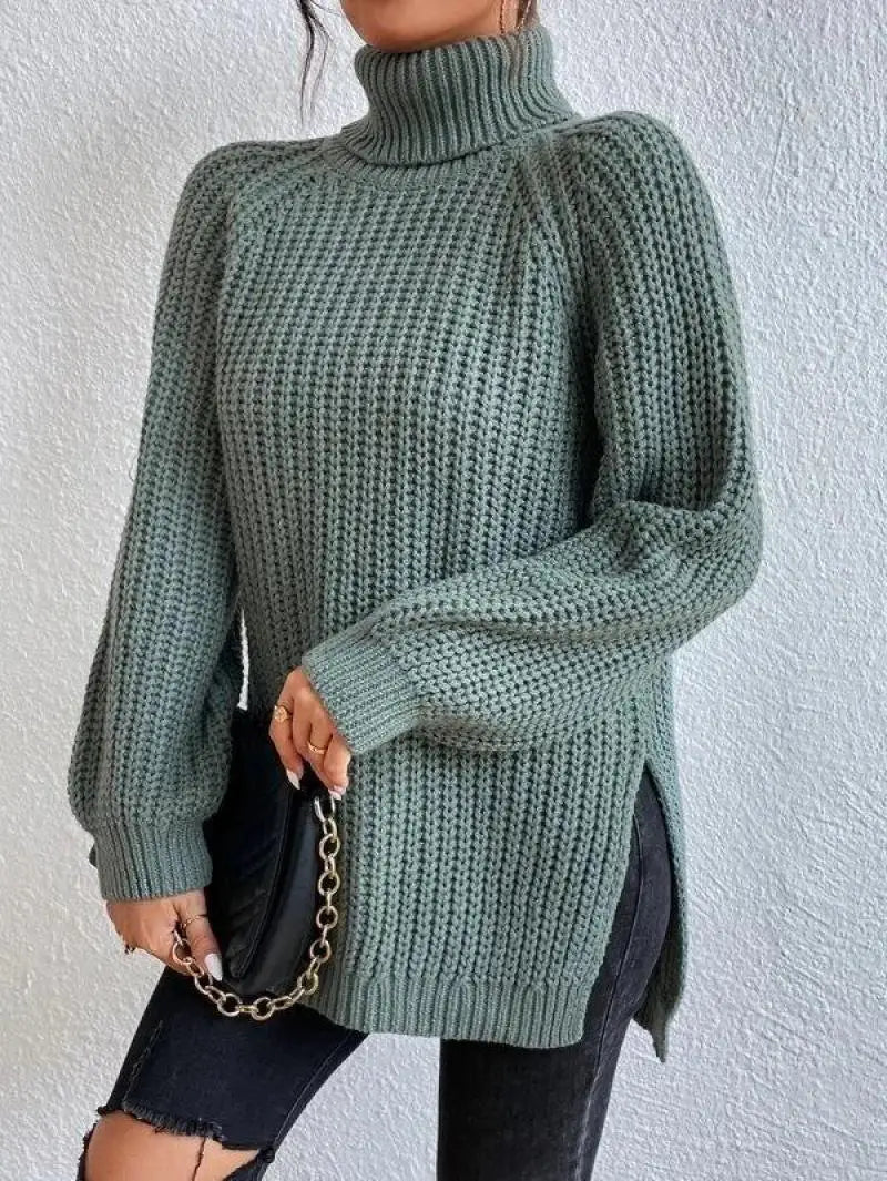 Mia™ - Confortable Pull Col Roulé Long