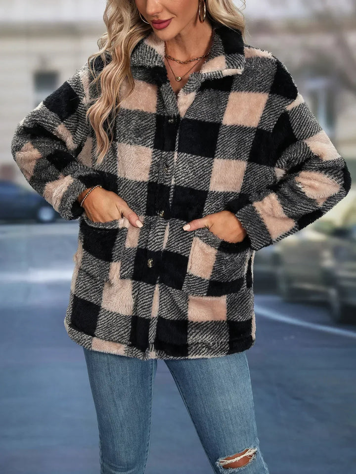 Carla | Veste à carreaux décontractée