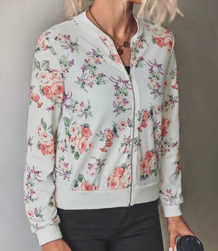 Hazel | Veste bomber avec un imprimé floral tendance