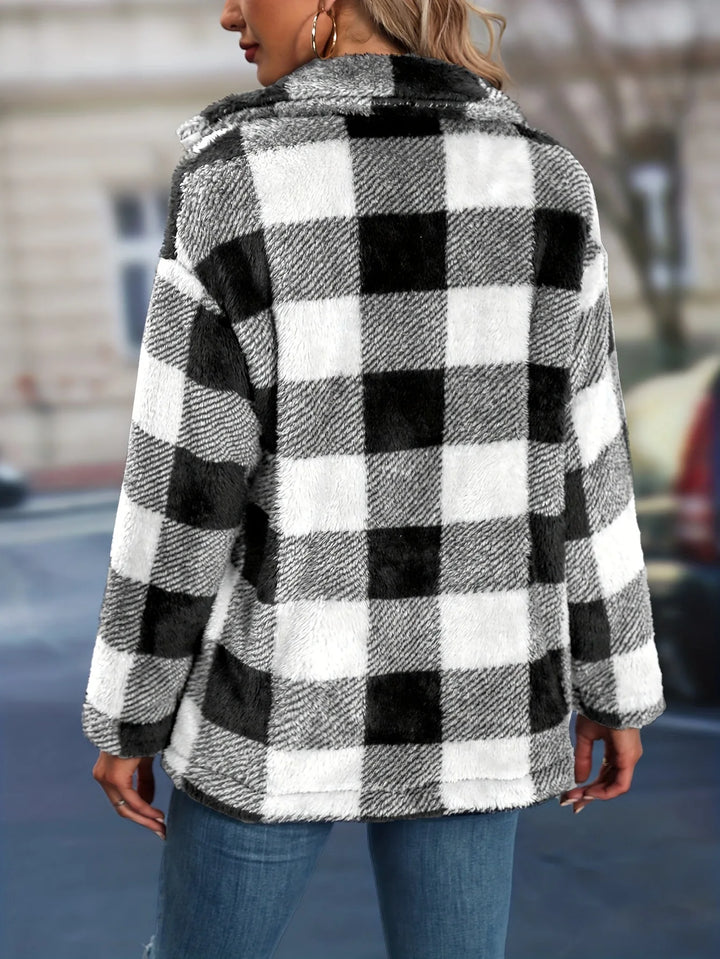 Carla | Veste à carreaux décontractée