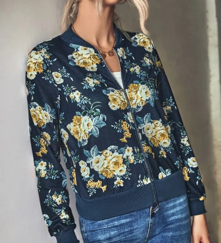 Hazel | Veste bomber avec un imprimé floral tendance
