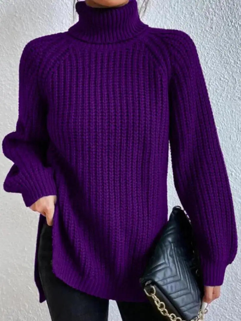 Mia™ - Confortable Pull Col Roulé Long