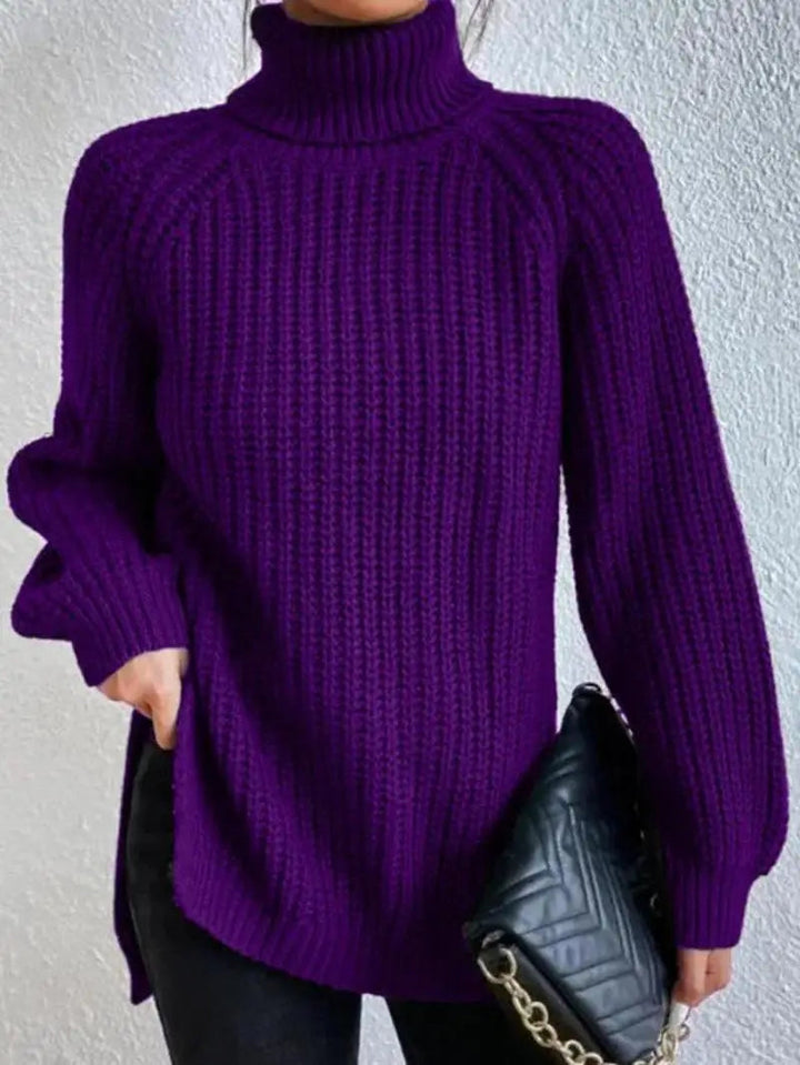 Mia™ - Confortable Pull Col Roulé Long