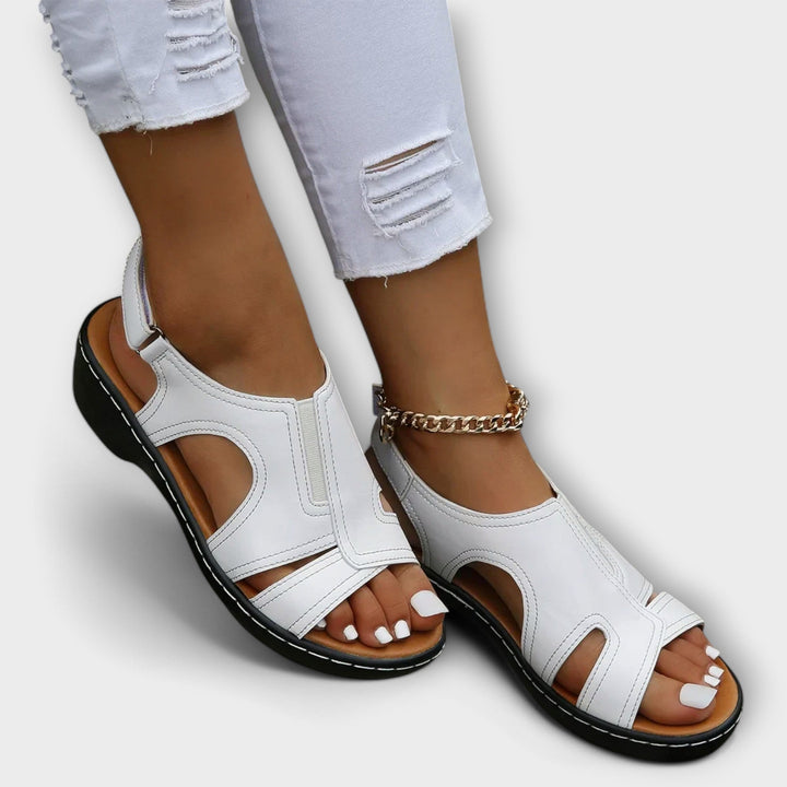 Christina - Sandales orthopédiques en cuir avec talon de confort