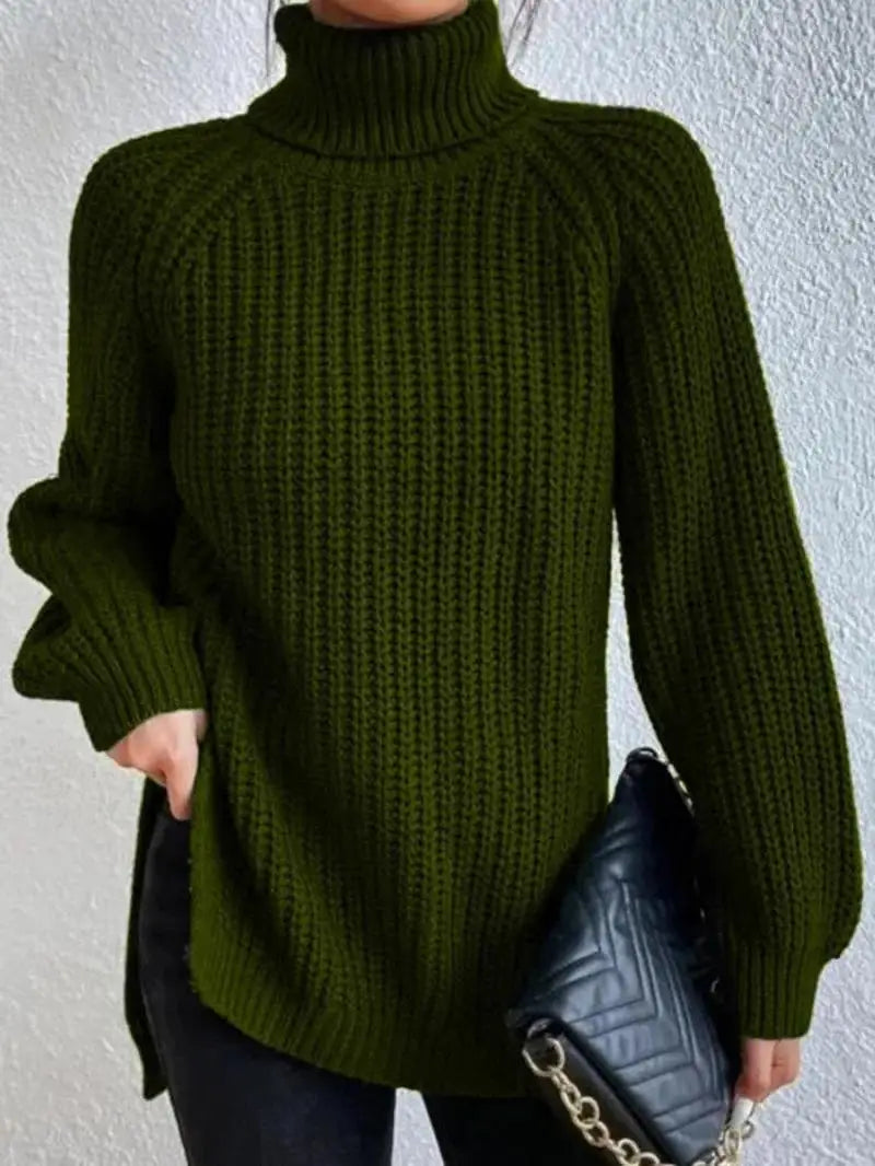 Mia™ - Confortable Pull Col Roulé Long
