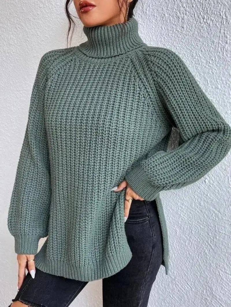 Mia™ - Confortable Pull Col Roulé Long