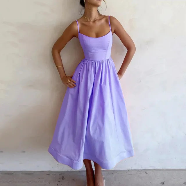 Delaney - Robe évasée ajustée à la taille