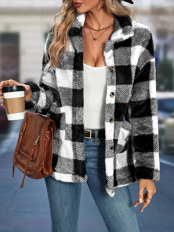 Carla | Veste à carreaux décontractée