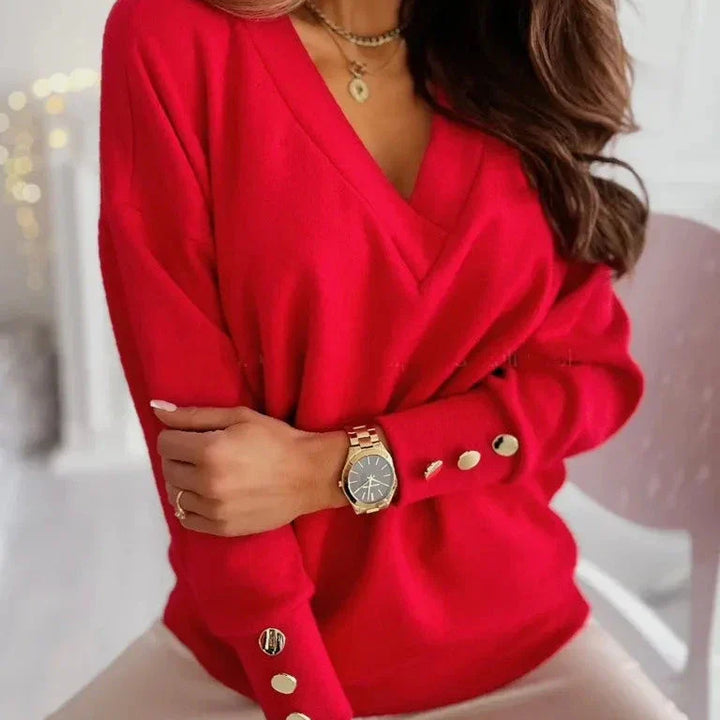 Amelia™ - Élégant Pull V-Neck